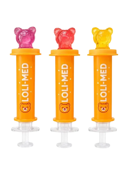 Loli-Med 3-Pack in Strawberry, Orange, and Blueberry